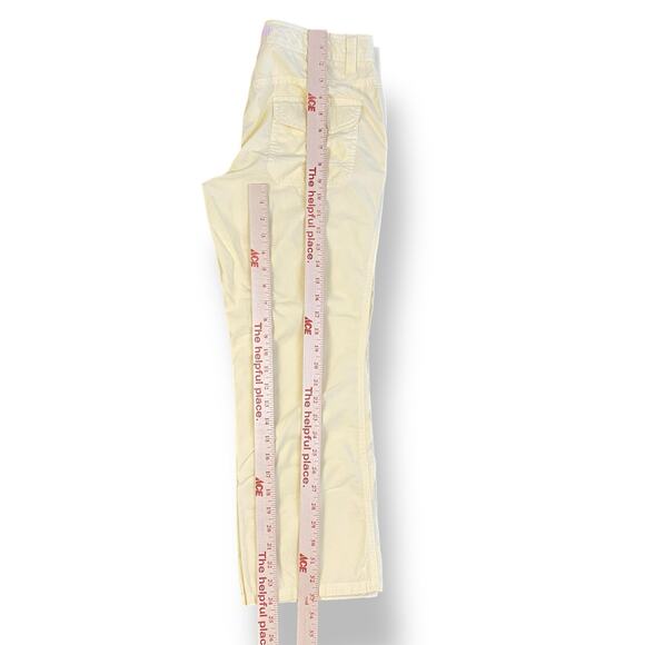 Tommy Hilfiger Y2K Low Rise Carpenter Ankle Pants Womens Size 4 Yellow - Picture 5 of 10